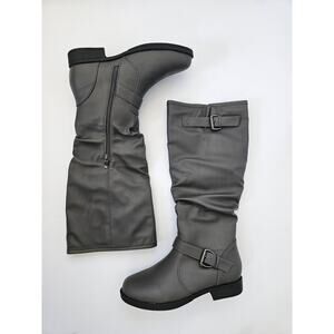 Journee Collection Stormy Knee High Riding Boots Grey Size 9 NWT